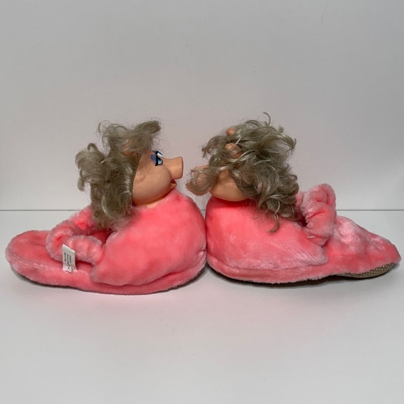 Jim Henson Vintage Muppets Miss Piggy Plush Slippers Adult Rare Never Worn - Picture 4 of 17